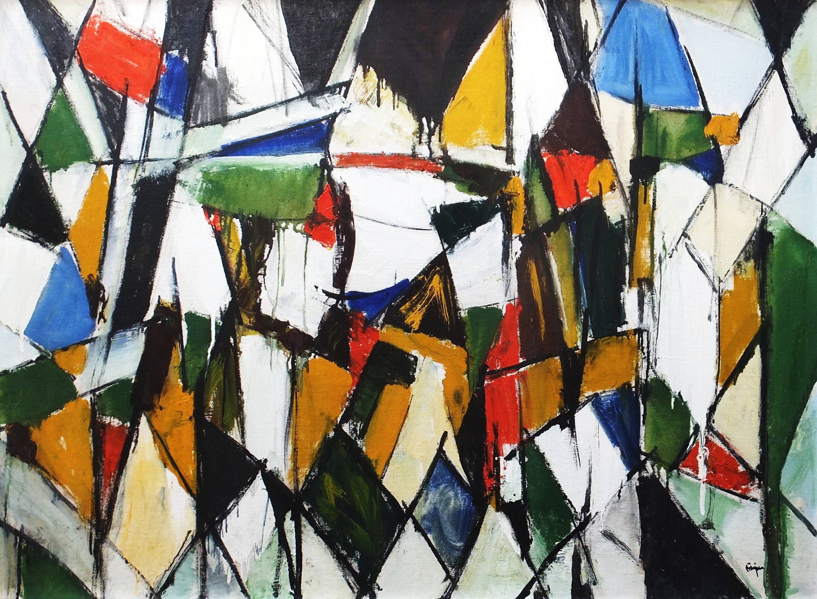 "Untitled #4687, Woodstock, Twin Mountain" by Arthur PInajian, 1960. Oil on canvas, 29 x 40 inches. 