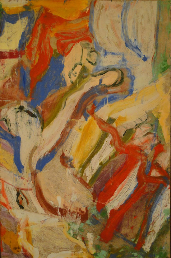 "Untitled" by Willem de Kooning, 1970-72. 55.75 x 36.75 inches. Gift of Ron Delsener, Guild Hall Museum Permanent Collection. Photo by Barbara Jo Howard. 