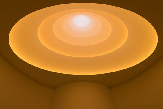 "Aten Reign" by James Turrell, 2013. Daylight and LED light, dimensions variable. © James Turrell. Installation view: "James Turrell," Solomon R. Guggenheim Museum, New York, June 21 - September 25, 2013. Photo: David Heald © Solomon R. Guggenheim Foundation, New York.