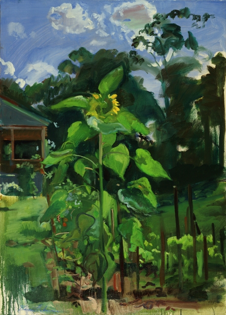 “Early Morning Sunflower for Ron” Bruce Lieberman, 2000. Heckscher Museum of Art; Gift of the Artist. Courtesy Heckscher Museum of Art.