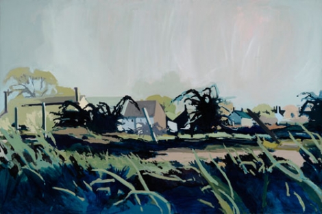 “Evening Blow” by Robert Dash, 1972. Acrylic on canvas, 72 x 108 inches. Courtesy Parrish Art Museum.