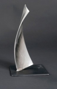 "Spiral" by Denis Leri, 2013. Welded steel, 11 x 6 x 6 inches. Courtesy of the artist