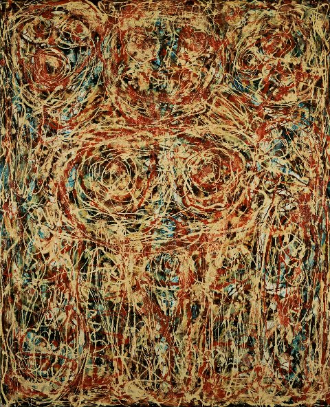 "Untitled [MR399]" by Alfonso Ossorio, c. 1951. Oil and enamel on canvas, 39 3/8 x 32 inches. Courtesy of Michael Rosenfeld Gallery LLC, New York, NY.