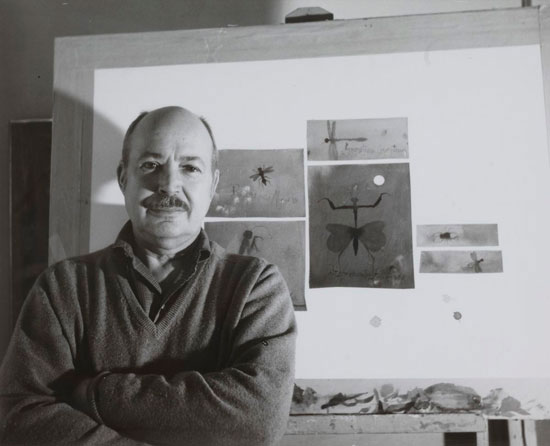 Claus Hoie in his studio. c. 1987.