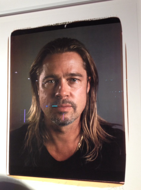 Portrait of Brad Pitt by Chuck Close. 