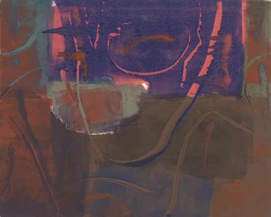 "Orange Moves" by Stan Brodsky, 1993. Monotype, 26 x 30 inches. Courtesy Gallery North. 