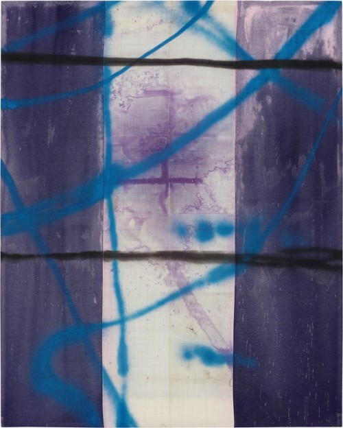 From "Flag Painting" by Julian Schnabel exhibited at Karma