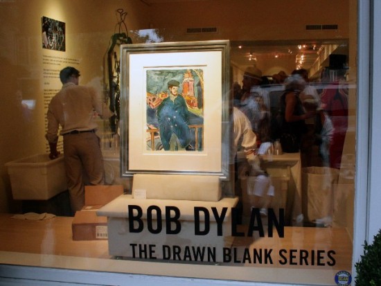 "Bob Dylan: Drawn Blank" Opens at Mark Borghi Fine Art in Bridgehampton, NY. Photo by Tom Kochie.