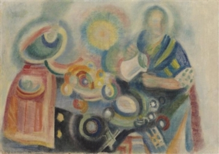 “La Verseuse” by Robert Delaunay, (1885-1941) , 1916. Oil on Canvas, 18 1/8 x 25 1/4 inches. Signed and dated. 