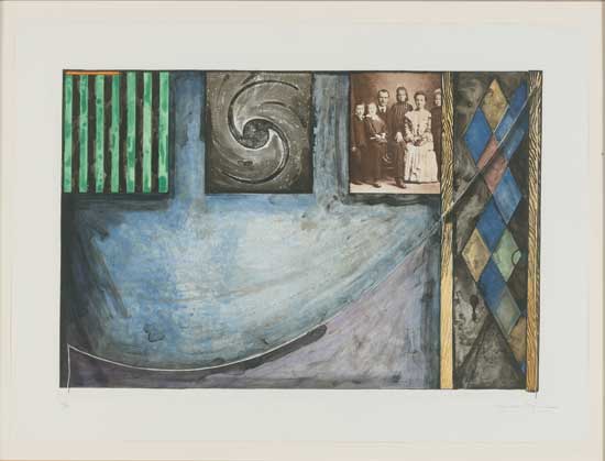 "Untitled" by Jasper Johns, 1999. Intaglio, 23 x 31 3/8 inches. Gift of the artist to the Foundation for Art and Preservation in Embassies.