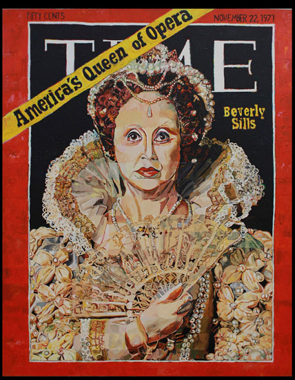 "America's Queen of Opera" by Malcolm Morley, 1971. Oil on canvas, 60 x 48 inches.Yale University Art Gallery. Gift of Gilbert H. Kinney, B.A. 1953, M.A. 1954.
