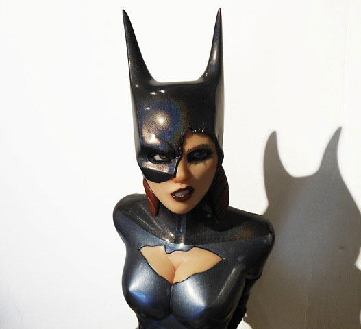 "Batgirl" by Colin Christian, 2014. Fiberglass and mixed media, 35 x 22 x 25 inches. 