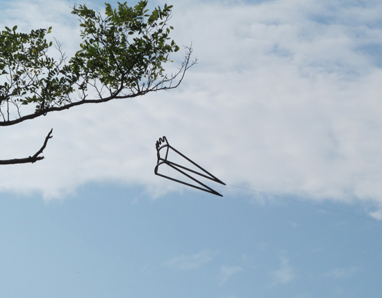 "Pie in the Sky" by Greely Myatt, 2008 - 2014. Steel and air, 4 x 14 x 7 inches.