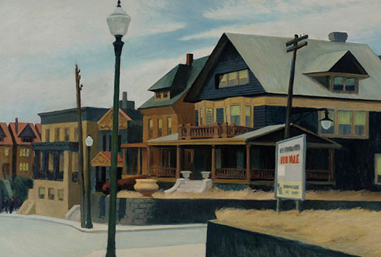 “East Wind Over Weehawken” by Edward Hopper, 1934. Pennsylvania Academy of the Fine Arts. 