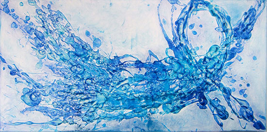"Splash" by Kia Pederson. Oil on canvas, 36 x 72 inches. 