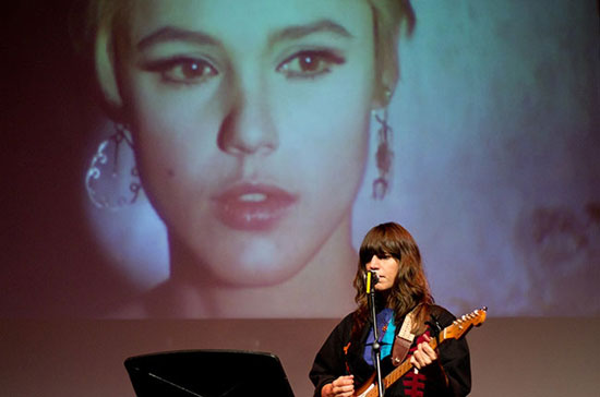 Eleanor Friedberger performs at "Warhol Exposed 2014." 