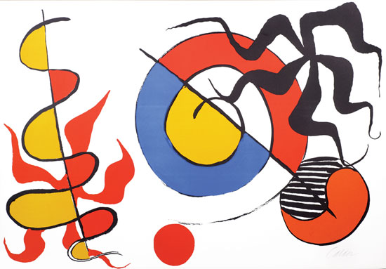 Artwork by Alexander Calder. On view at Wally Findlay. 