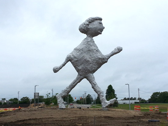 “Walking Figure” by Donald Baechler. Photo by Kyle Rogers.