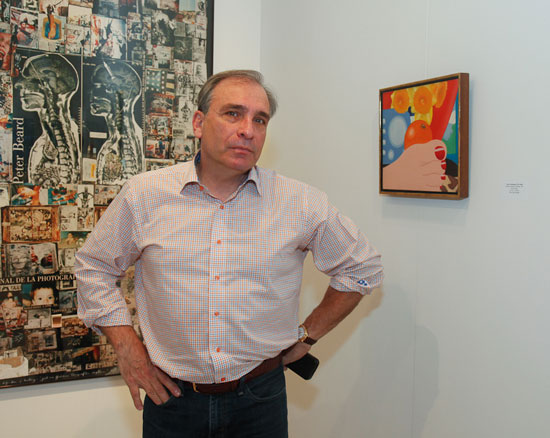 Art dealer Peter Marcelle of Peter Marcelle Project at Art Miami 2014. Photo by Kathy Zeiger.