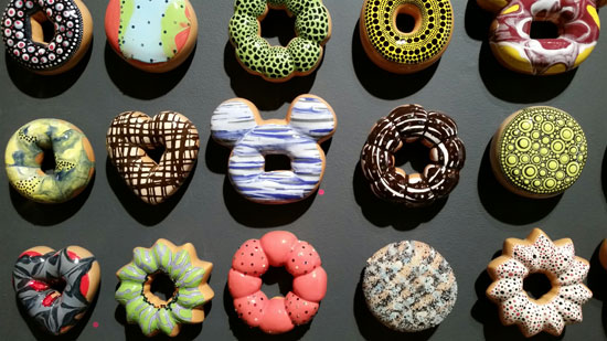 “Donut Rush” installation at Lyons Wier Gallery, New York.
