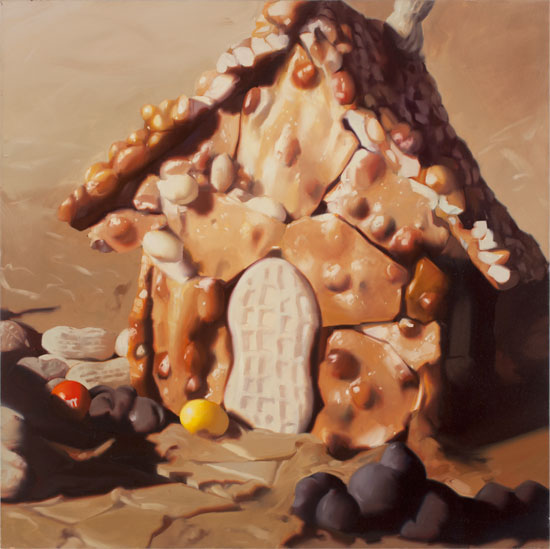 "Brittle House" by Will Cotton, 2000. Oil on linen, 36 x 36 inches. Collection of the artist. 