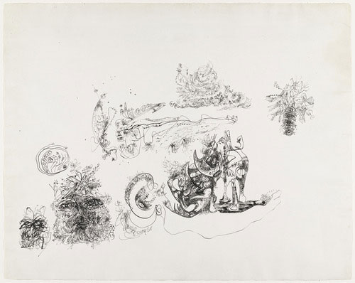 "Untitled" by Jackson Pollock, 1944. Ink on paper, 20 5/8 x 25 7/8 inches. Museum of Modern Art. Gift of Samuel I. Rosenman (by exchange). © 2015 Pollock-Krasner Foundation / Artists Rights Society (ARS), New York. 
