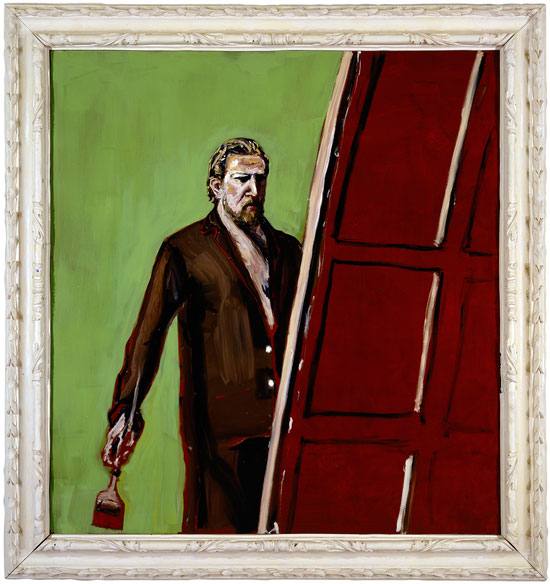 "Untitled (Self-Portrait)" by Julian Schnabel, 2004. Oil and resin on canvas. Private collection. © 2014 Julian Schnabel / Artists Rights Society (ARS), New York.