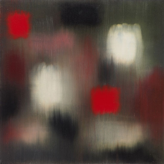 "Untitled" by Ross Bleckner, 2002. Oil on linen, 18 x 18 inches. 