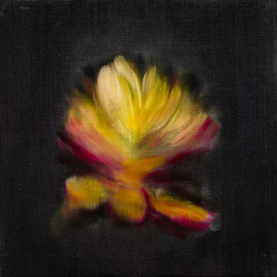 "Untitled" by Ross Bleckner, 2014. Oil on canvas, 18 x 18 inches. 