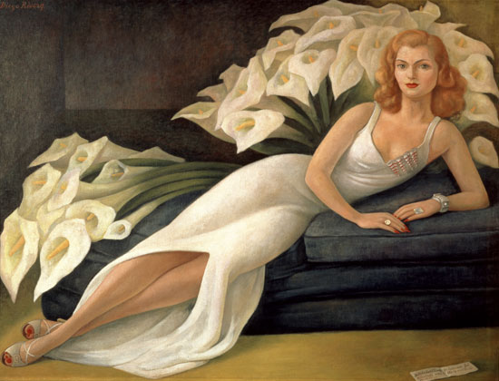 "Portrait of Natasha Gelman" by Diego Rivera, 1943. Oil on canvas. The Jacques and Natasha Gelman Collection of 20th Century Mexican Art, courtesy of the Vergel Foundation and the Tarpon Trust. © 2015 Banco de Mexico Diego Rivera Frida Kahlo Museums Trust, Mexico, D.F./Artists Rights Society (ARS), New York. 