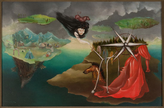 "Artes 110" by Leonara Carrington, 1942. Oil on canvas. Stanley and Pearl Goodman Collection. © 2014 Leonora Carrington/Artists Rights Society (ARS), New York. 
