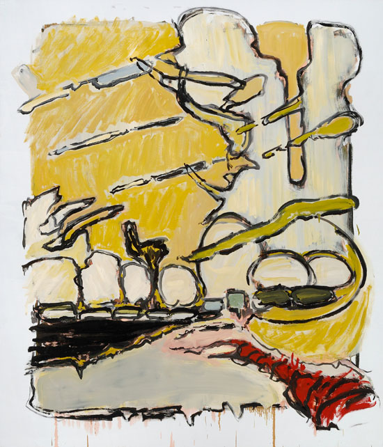 "Sagg Main (#6)" by Robert Dash, 2007. Oil and charcoal on linen, 70 x 60 inches. Collection of the Madoo Conservancy. 