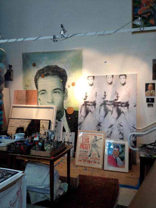 Bruce Helander works from a recent show. Photo by Sandra Hale Schulman. 