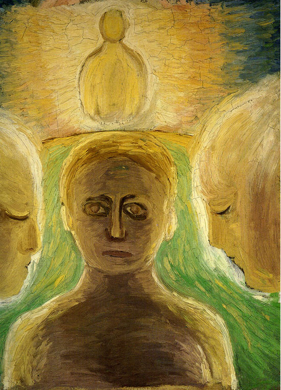 "Composició ambfigures (Composition with Figures)" by Antoni Tàpies, 1945. Oil on canvas, 24 x 24 inches. Fundació Antoni Tàpies, © Fundació Antoni Tàpies/VEGAP, 2013. 