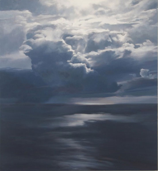 "Water World" by April Gornik, 2013. Oil on linen, 78 x 70 inches. Exhibited with Danese / Corey. Image courtesy of Artsy. 