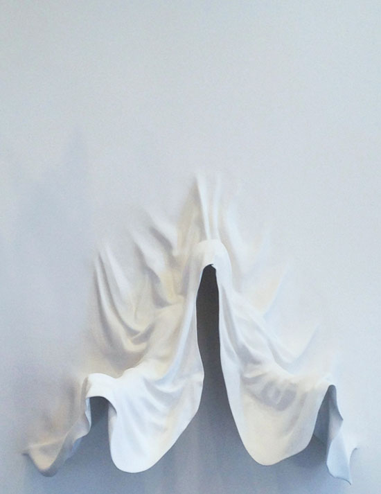 "The Formless Figure'" by Daniel Arsham. Fiberglass, metal and plaster. Courtesy of The Watermill Center. 