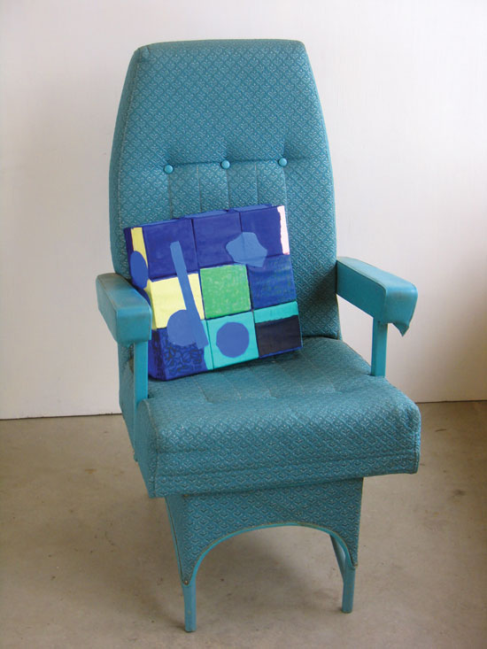"Blue Chair as Base" by Nancy Shaver, 2015. Courtesy of the artist. 