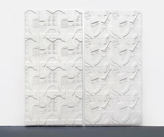 "Pattern Frieze (diptych)" by Ruby Sky Stiler, 2015. Courtesy of the artist and Nicelle Beauchene Gallery, New York. 