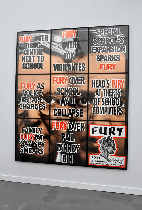 "Fury" by Gilbert & George, 2011. 88.97 x 74.80 inches. Exhibited with Galleria Alfonso Artiaco. Photo by Sage Cotignola. 