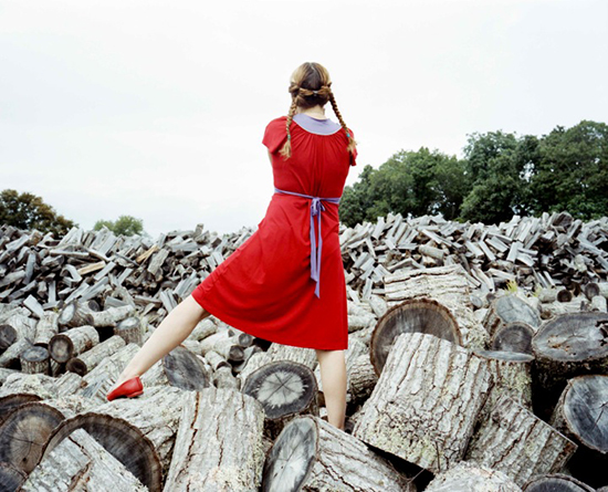 "The Red Dress" by Bastienne Schmidt, Sagaponack; Home Stills, 2008. 