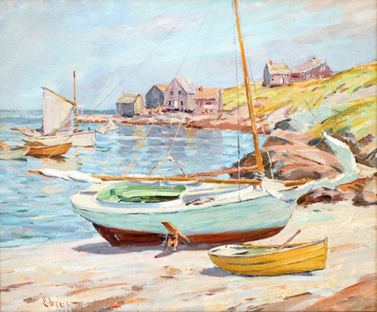 "Monhegan, Maine" by Charles Henry Ebert, 1920. Oil, 25 x 30 inches. 