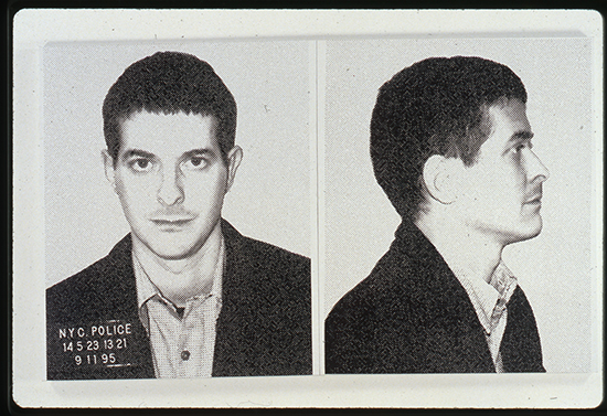 "America's Most Wanted, Dan C." by Deborah Kass, 1999. Acrylic and silkscreen on canvas, diptych, 48 x 40 inches each. 