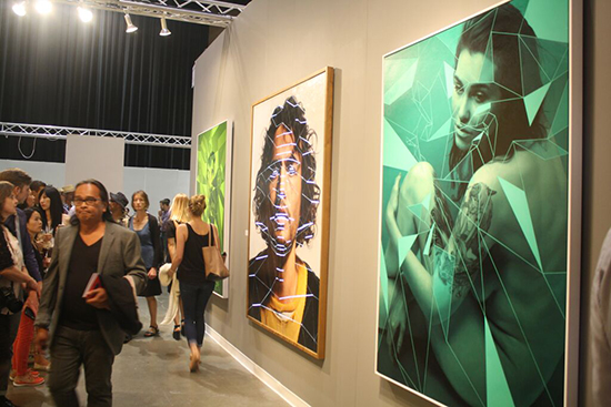 Robin Eley's art is exhibited with 101/EXHIBIT at the Seattle Art Fair. Photo by Amber Cortes.