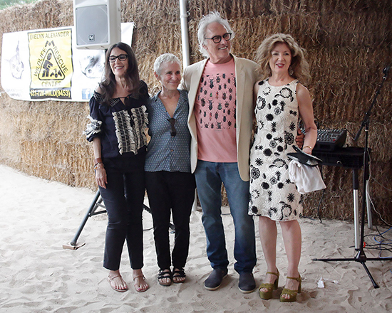 The honorees Susan Penzner, Amy Sullivan, Eric Fischl and April Gornik at Silas Marder Gallery's "Get Wild" Benefit on Saturday. Photo by Tom Kochie.