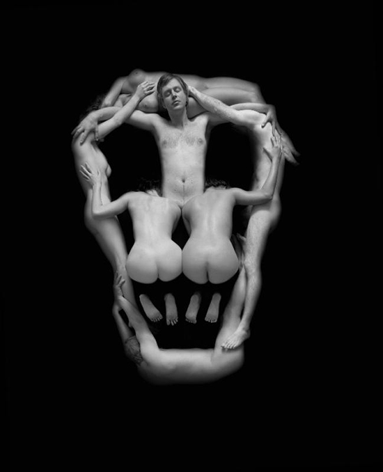 "Untitled (Skull)" by Piotr Uklański, 2000. Platinum print. Collection of the artist.