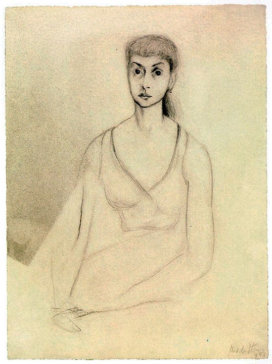 Portrait of Elaine de Kooning by Hedda Sterne. 