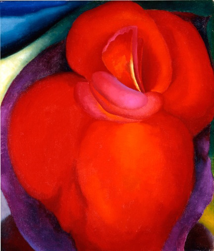 "Red Flower" by Georgia O'Keefe, 1919. Courtesy Norton Museum of Art.