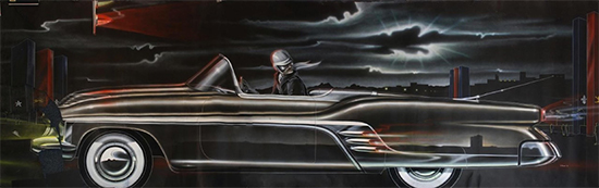 Artwork by Carl Renner. On view at “Going Places: Transportation Designs from the Jean S. and Frederic A. Sharf Collection,” June 25, 2015 to January 3, 2016, at the Norton Museum of Art.