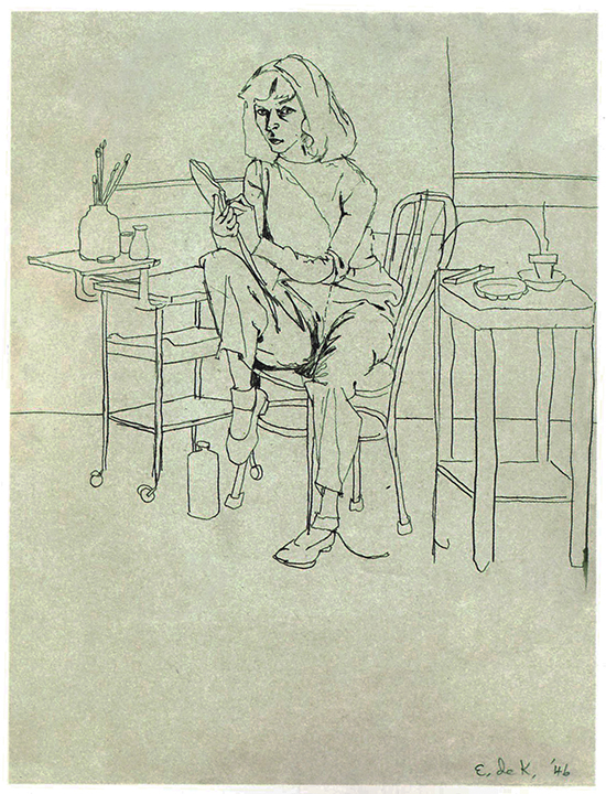 "Self Portrait" by Elaine de Kooning.