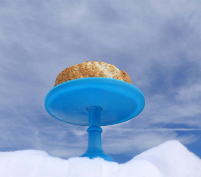 "Sky Cake (Angel Food)" by Christa Maiwald. Archival pigment print, 16 x 20 inches, edition 5.